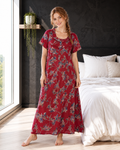 Belavastra Crimson Floral Alpine Nighty
