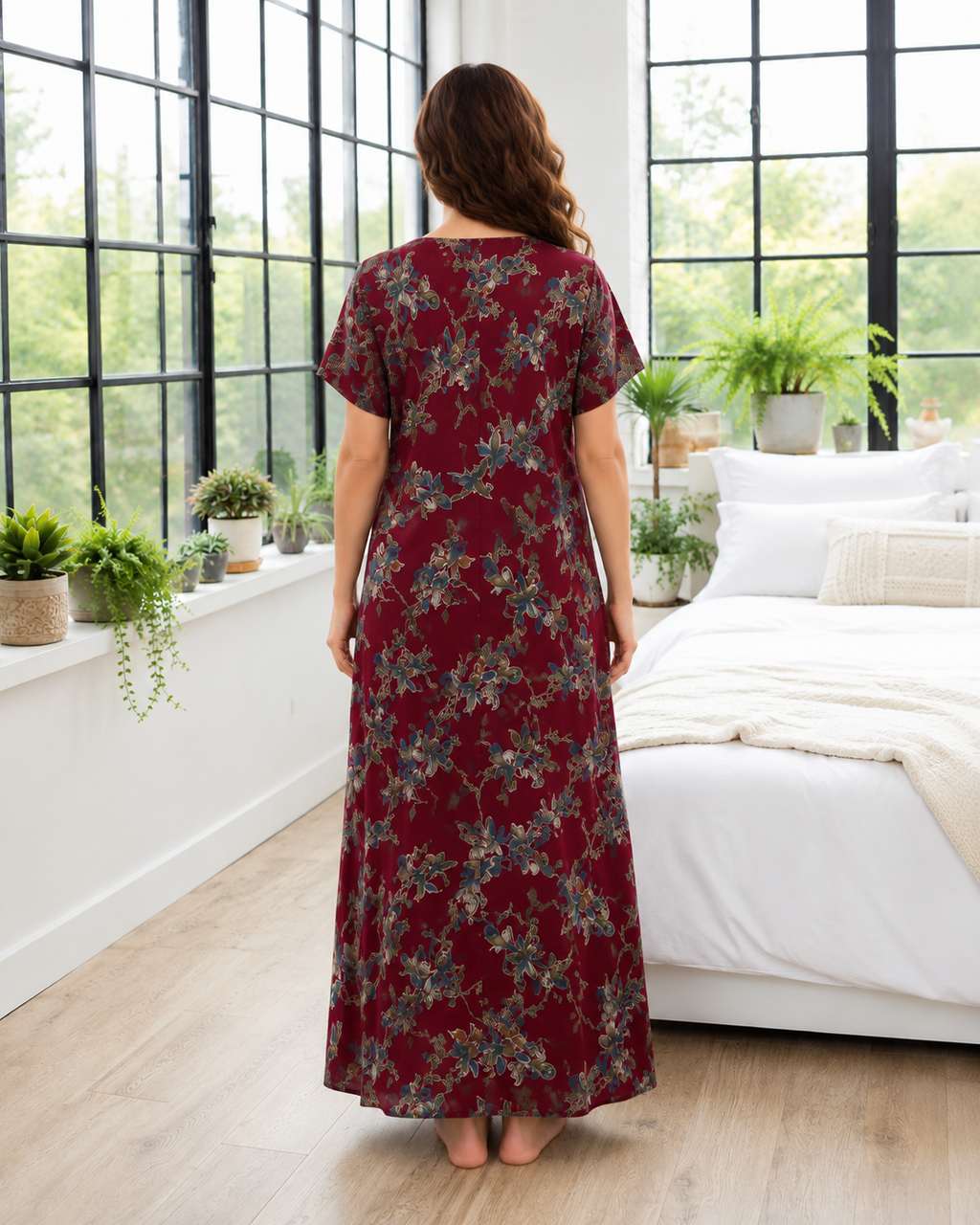 Belavastra Wine Floral Alpine Nighty