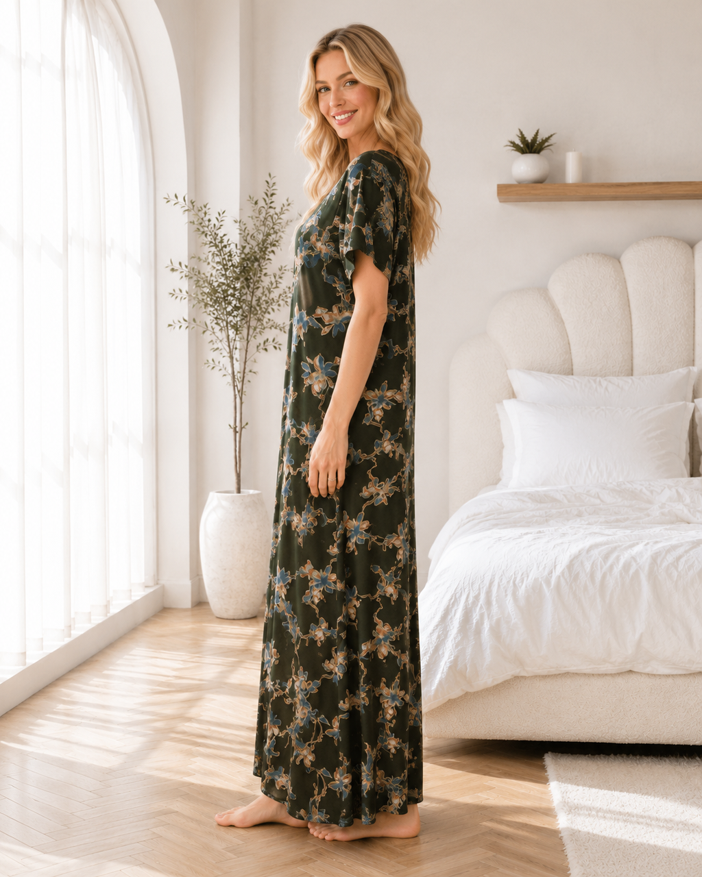 Belavastra Evergreen Floral Alpine Nighty