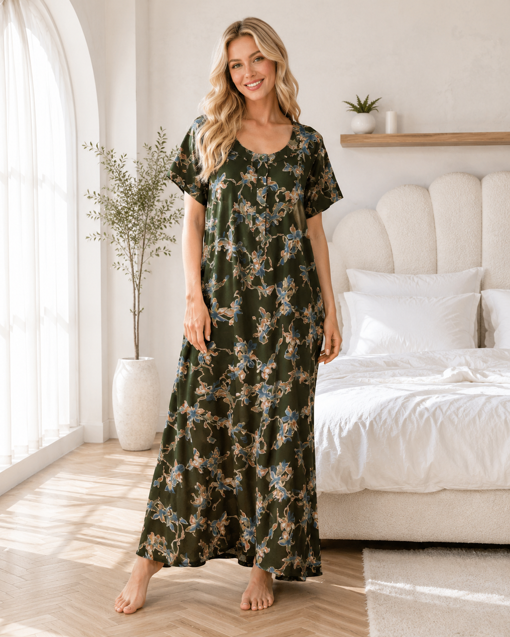 Belavastra Evergreen Floral Alpine Nighty