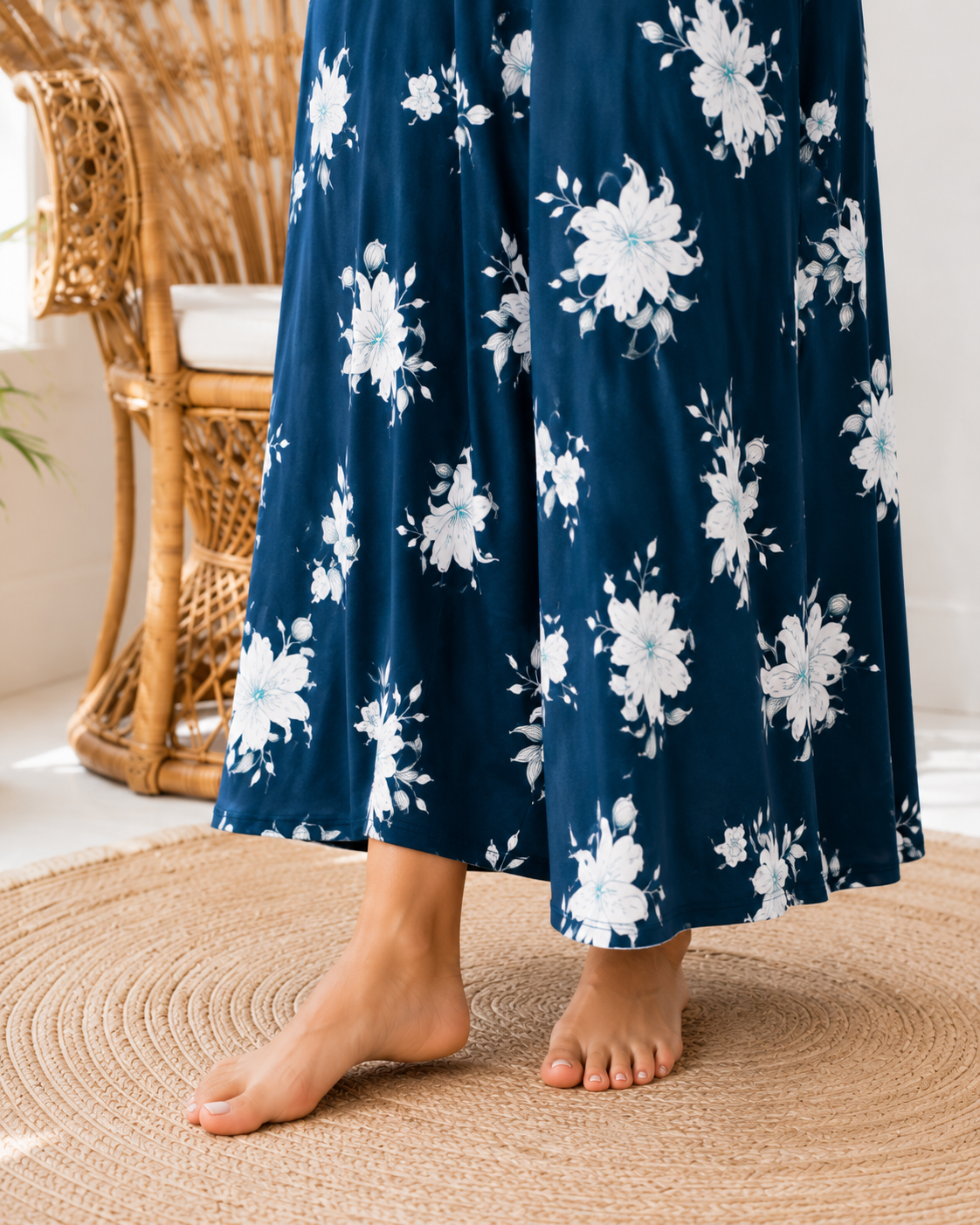 Belavastra Ocean Blue Floral Alpine Nighty