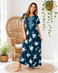 Belavastra Ocean Blue Floral Alpine Nighty