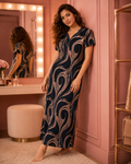 Belavastra Midnight Abstract Rayon Nighty