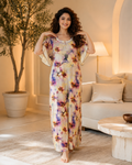 Belavastra Pastel Watercolor Floral Rayon Nighty